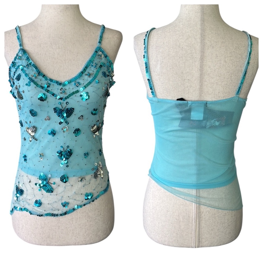 Tokyo Denim Sequined Tank Top